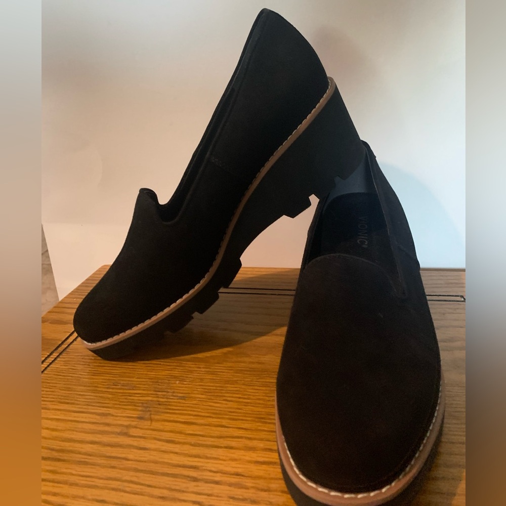 New Vionic Black Suede Women's Loafers
